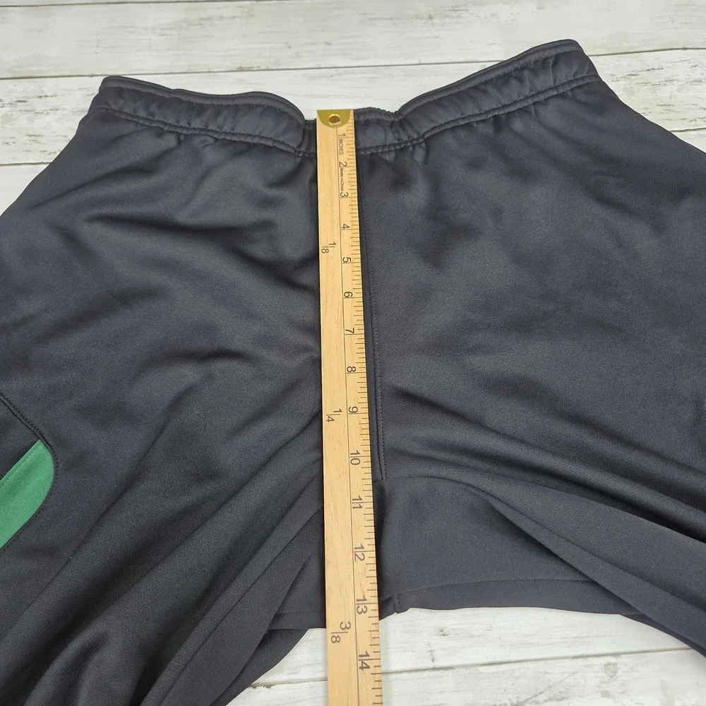 Nike Dri-FIT 642056-010 Track Pants Wide Leg Men M Black Green Bottom Zip